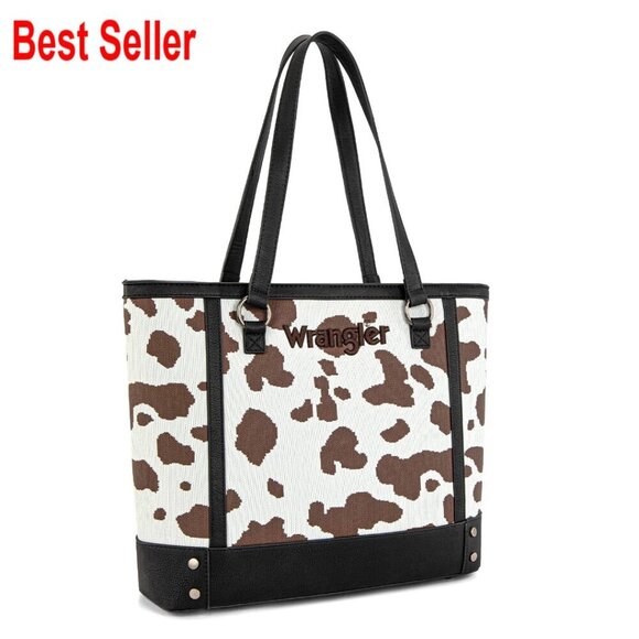 Handbags - Canvas Tote Bag with Top Handle and Shoulder Strap